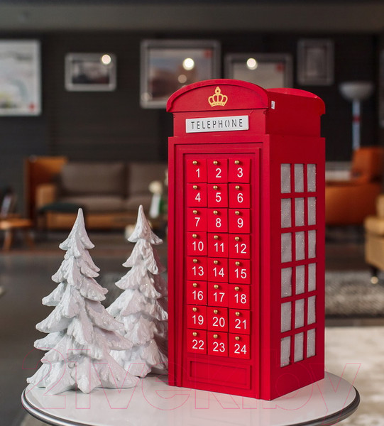 Изображение товара Адвент-календарь Gisela Graham London Christmas. Телефонная будка / 31336