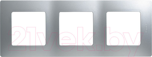 Изображение товара Рамка для выключателей и розеток Legrand Etika 672553 (алюминий)