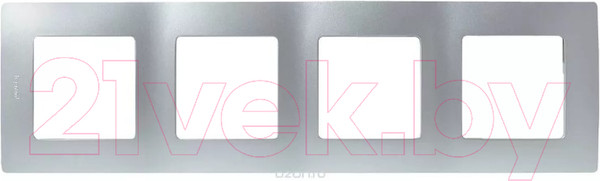 Изображение товара Рамка для выключателей и розеток Legrand Etika 672554 (алюминий)