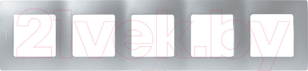 Изображение товара Рамка для выключателей и розеток Legrand Etika 672555 (алюминий)