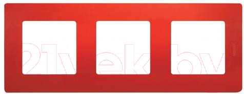 Изображение товара Рамка для выключателей и розеток Legrand Etika 672533 (красный)