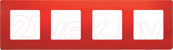 Изображение товара Рамка для выключателей и розеток Legrand Etika 672534 (красный)