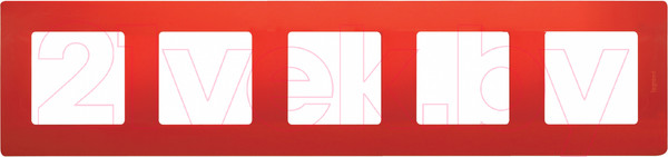 Изображение товара Рамка для выключателей и розеток Legrand Etika 672535 (красный)