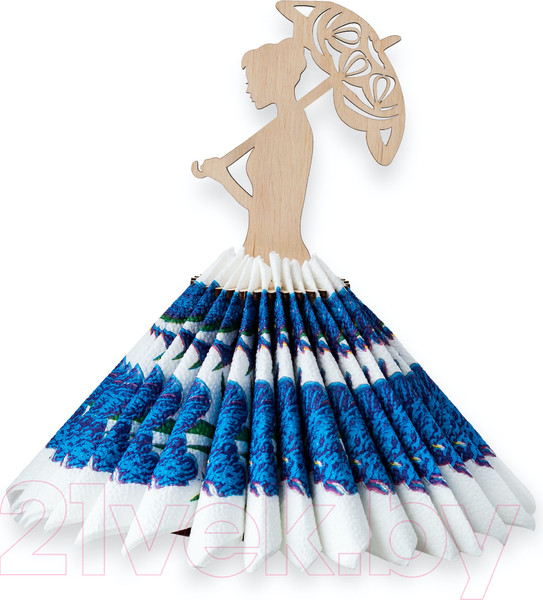 Изображение товара Салфетница EWA Дама с зонтиком (бесцветный)