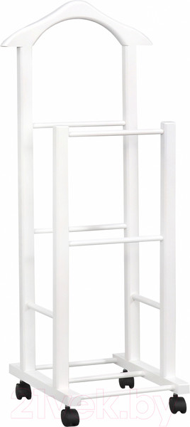 Изображение товара Стойка для одежды Мебельград 460х300х1090мм (белый полупрозрачный)