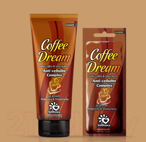 Изображение товара Крем для загара SolBianca Coffee Dream С маслом кофе маслом ши и бронзаторами (15мл)