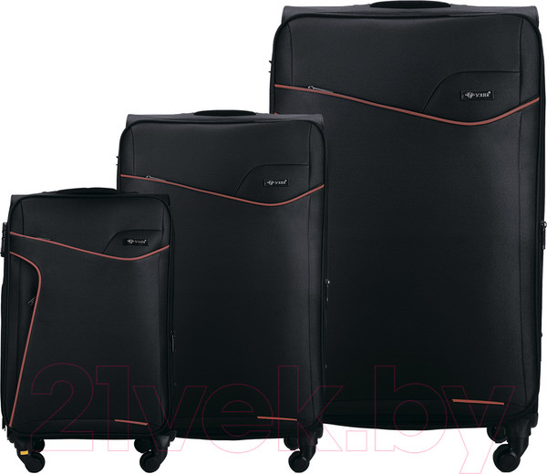 Изображение товара Чемодан на колесах Solier STL1651 (L, черный/красный)