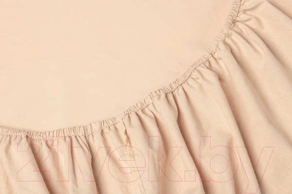 Изображение товара Простыня AlViTek Поплин однотонный на резинке 90x200x25 / ПР-ПО-Р-090-БЕЖ (бежевый)