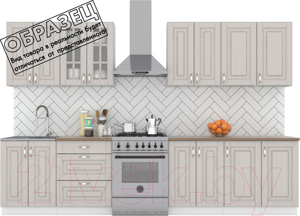 Изображение товара Кухонный гарнитур Интермебель Бостон-9 2.6 (ясень капучино софт/венато)