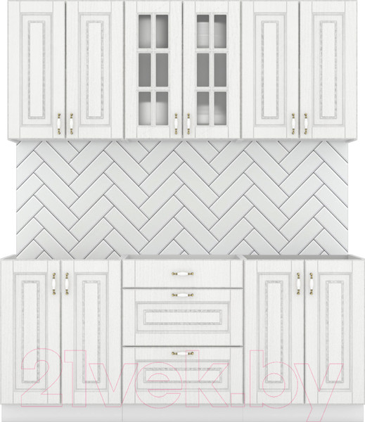 Изображение товара Кухонный гарнитур Интермебель Бостон-4 1.8 без столешницы (акация белая)