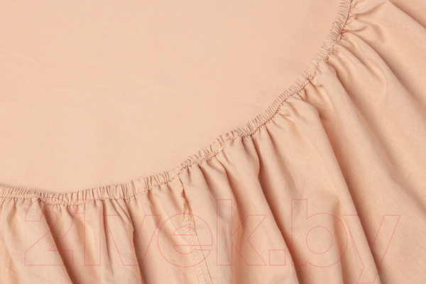 Изображение товара Простыня AlViTek Поплин однотонный на резинке 90x200x25 / ПР-ПО-Р-090-КОФ (кофе)