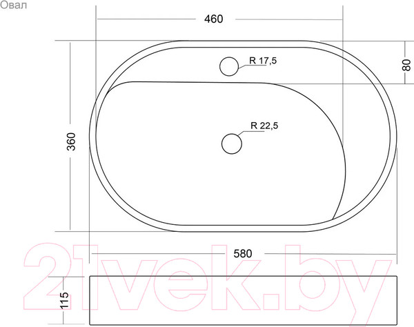 Изображение товара Умывальник Madera Luna 60