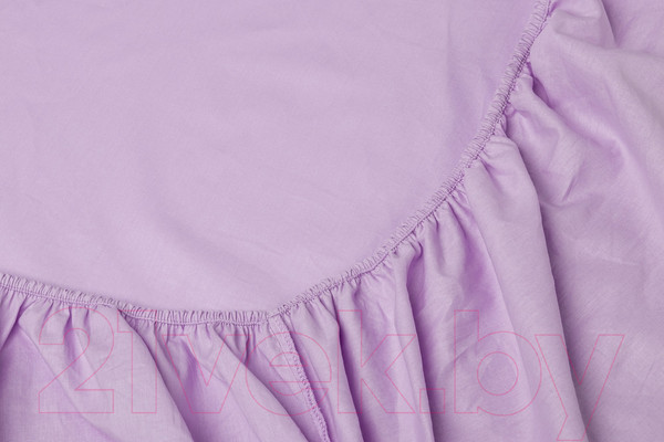 Изображение товара Простыня AlViTek Поплин однотонный на резинке 140x200x25 / ПР-ПО-Р-140-ЛАВ (лавандовый)