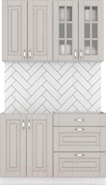 Изображение товара Кухонный гарнитур Интермебель Бостон-1 1.2 без столешницы (ясень капучино софт)