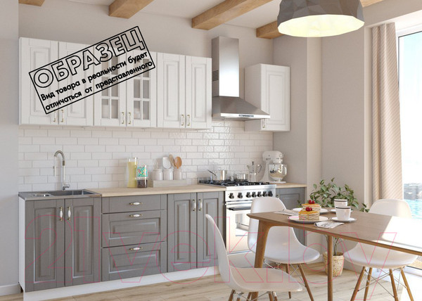 Изображение товара Кухонный гарнитур Интермебель Бостон-7 2.2 без столешницы (ясень капучино софт)