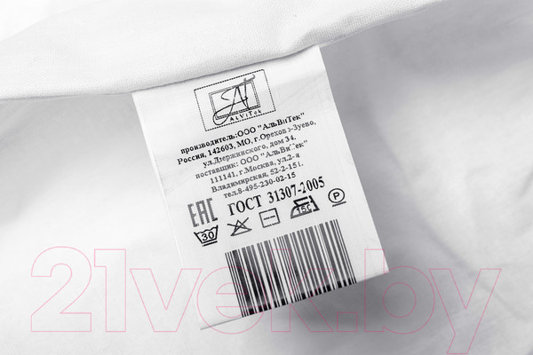 Изображение товара Простыня AlViTek Бязь однотонный на резинке 180x200x25 / ПР-ПО-Р-180(180)-БЕЛ (белый)
