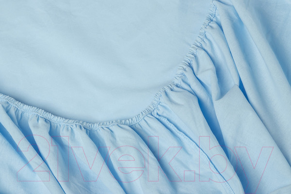 Изображение товара Простыня AlViTek Поплин однотонный на резинке 180x200x25 / ПР-ПО-Р-180(180)-ГОЛ (голубой)