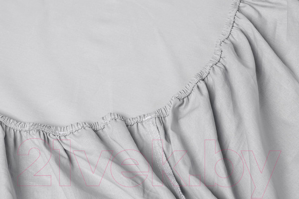 Изображение товара Простыня AlViTek Поплин однотонный на резинке 180x200x25 / ПР-ПО-Р-180(180)-СЕР (серый)