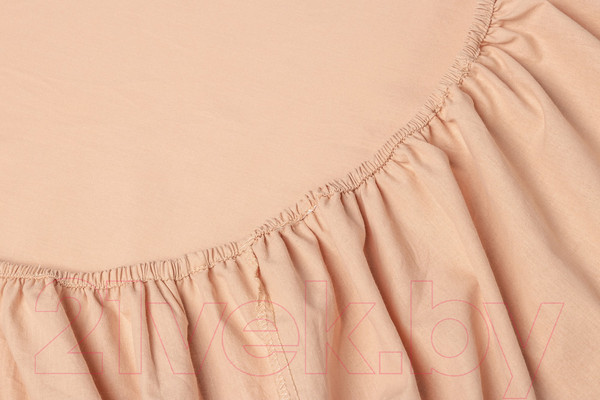 Изображение товара Простыня AlViTek Поплин однотонный на резинке 200x200x25 / ПР-ПО-Р-200-КОФ (кофе)