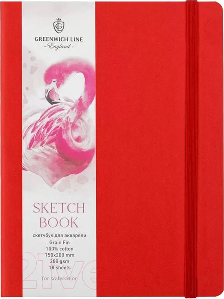 Изображение товара Скетчбук Greenwich Line SkBWl_37664 (18л, красный)