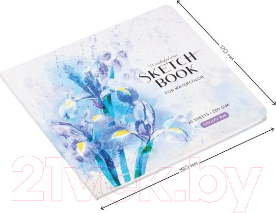 Изображение товара Скетчбук Greenwich Line Irises / SkBWg_37698 (20л)