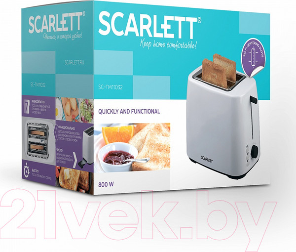 Изображение товара Тостер Scarlett SC-TM11032 (белый)