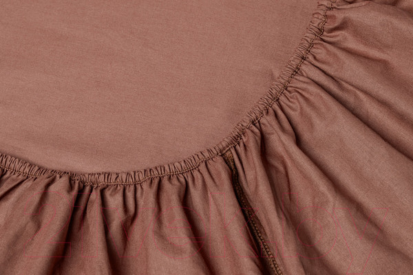 Изображение товара Простыня AlViTek Поплин однотонный на резинке 160x200x25 / ПР-ПО-Р-160-ШОК (шоколадный)