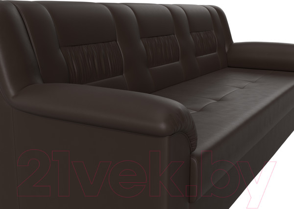 Изображение товара Диван Лига Диванов Карелия 342 (экокожа коричневый)