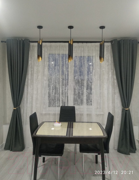 Изображение товара Штора Модный текстиль 01L1 / 112MT391019 (260x210, темно-серый)