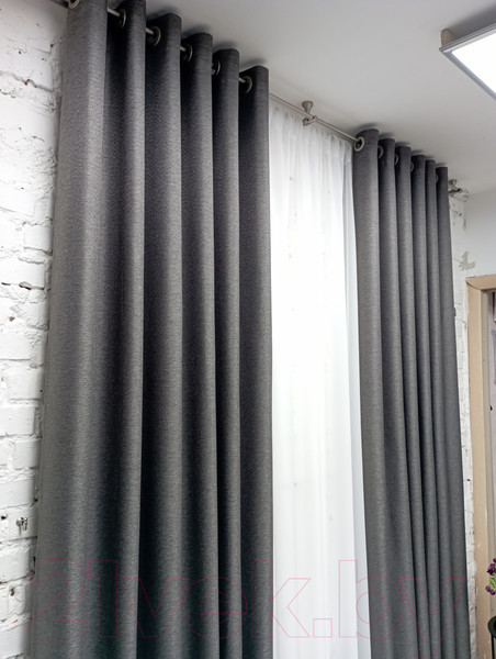 Изображение товара Штора Модный текстиль 06L1 / 112MT391019 (260x210, темно-серый)