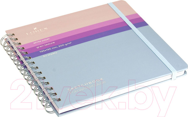 Изображение товара Скетчбук Lorex Curly Aquarelle Gradient Touch / LXSBCA195-GT (30л)