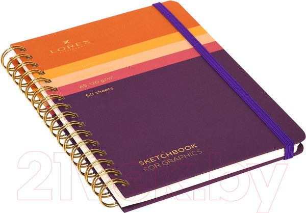 Изображение товара Скетчбук Lorex Curly Gradient Touch / LXSBCA5-GT (60л)