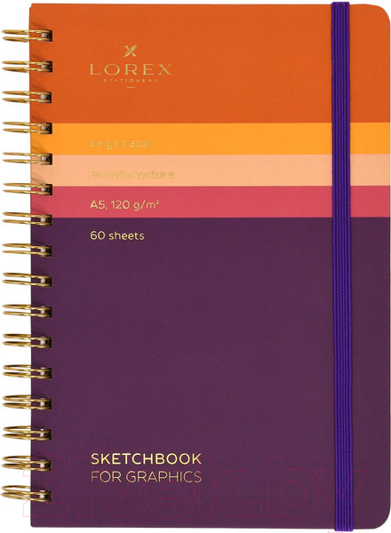Изображение товара Скетчбук Lorex Curly Gradient Touch / LXSBCA5-GT (60л)