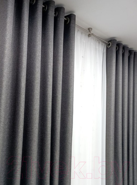 Изображение товара Комплект штор Модный текстиль 01L / 112MT391019 (260x180, 2шт, темно-серый)