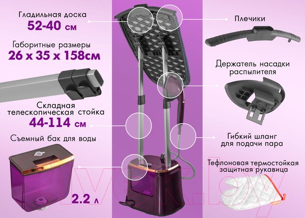 Изображение товара Отпариватель VLK Rimmini 7900 (фиолетовый)