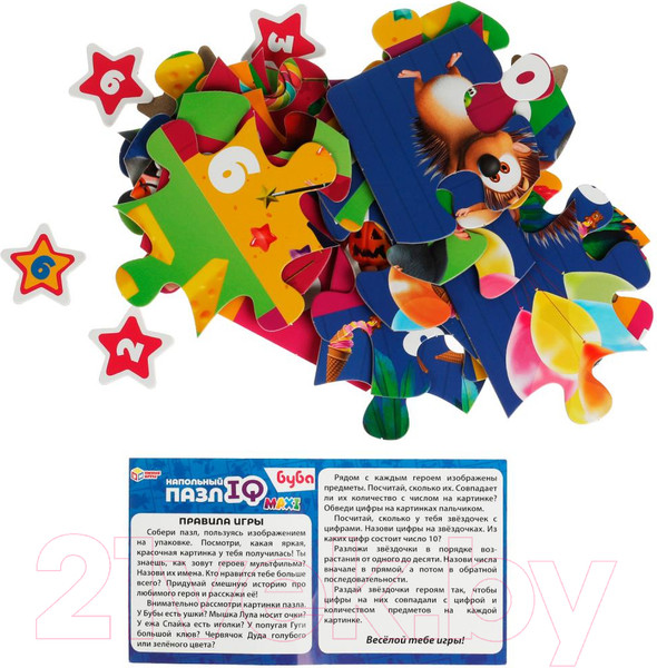 Изображение товара Развивающая игра Умные игры Веселый счет. Буба. Напольный пазл IQ max / 4680107940742
