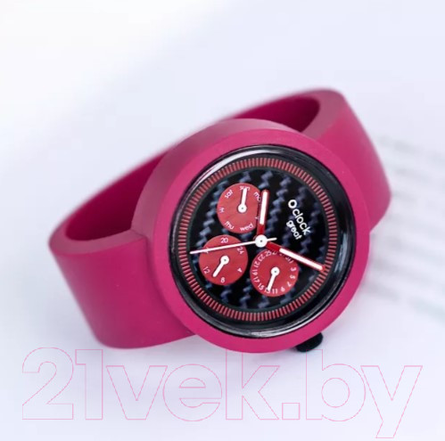 Изображение товара Ремешок для часов O bag O clock Great OCLKS107SIS01422M (яркий винно-красный)