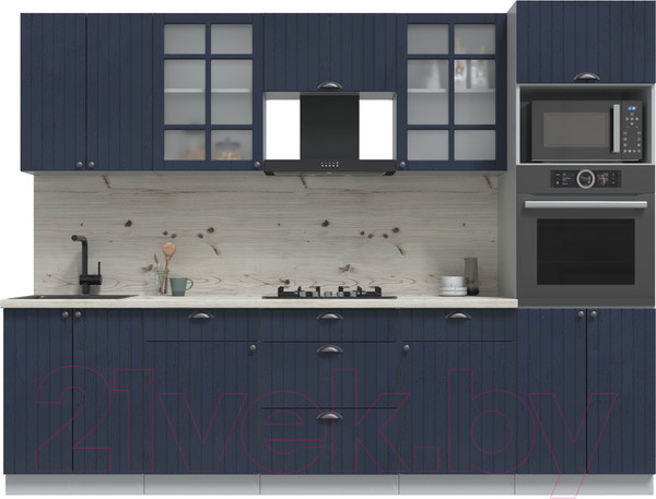 Изображение товара Кухонный гарнитур Интерлиния Берес 2.8В (дуб королевский/бискайская сосна)