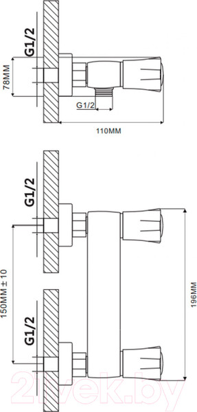 Изображение товара Смеситель Ekko E90091