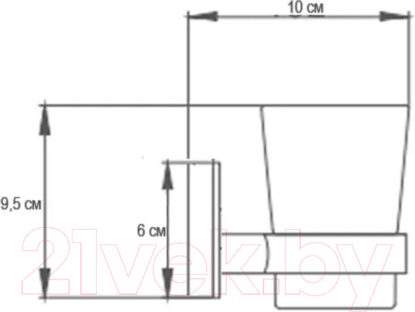 Изображение товара Стакан для зубной щетки и пасты Ekko E1606