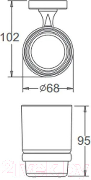Изображение товара Стакан для зубной щетки и пасты Ekko E1706