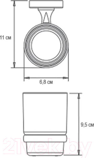 Изображение товара Стакан для зубной щетки и пасты Ekko E3106