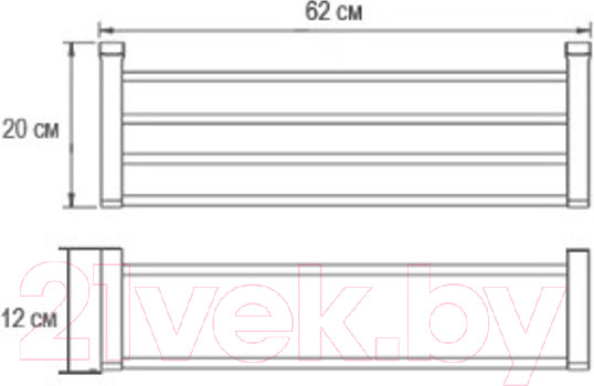 Изображение товара Полка для ванной Ekko E3424 (античная бронза)