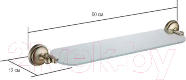 Изображение товара Полка для ванной Ekko E3707 (бронза)