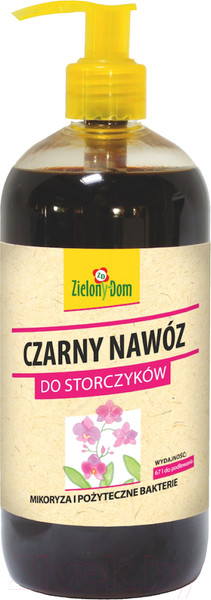 Изображение товара Удобрение Zielony Dom Черное Для орхидей с микоризой (500мл, с дозатором)