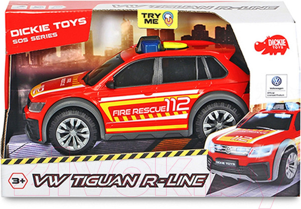 Изображение товара Автомобиль игрушечный Dickie Пожарная машинка VW Tiguan R-Line / 3714016