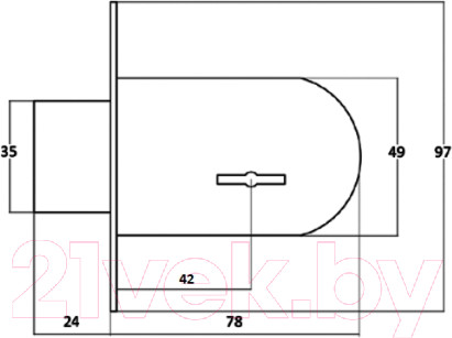 Изображение товара Замок врезной Vettore 700 CP (хром)