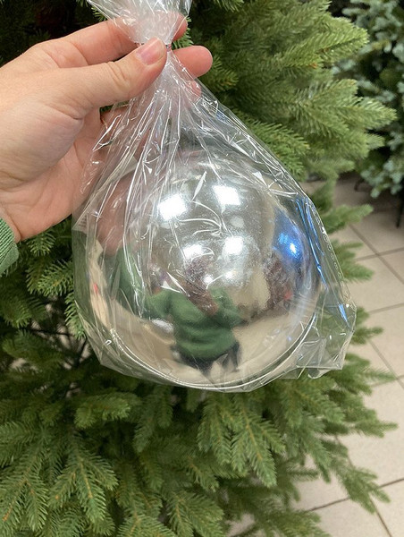 Изображение товара Шар новогодний GreenTerra 60мм Глянцевый (серебристый)