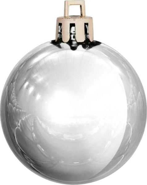 Изображение товара Шар новогодний GreenTerra 60мм Глянцевый (серебристый)