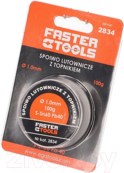 Изображение товара Припой Faster Tools С канифолью 1.0мм / 2834